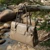 Simple First Layer Cowhide Leather Large Capacity Bag Commuter Retro Handbag Fashion Shoulder Underarm Tote Bag