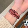 Xmas Style Wool + Leather Strap for Apple Watch Ultra 3 2 1 49mm / Series 11 10 46mm / 9 8 7 45mm / SE3 SE2 SE 6 5 4 44mm / 3 2 1 42mm Watch Band