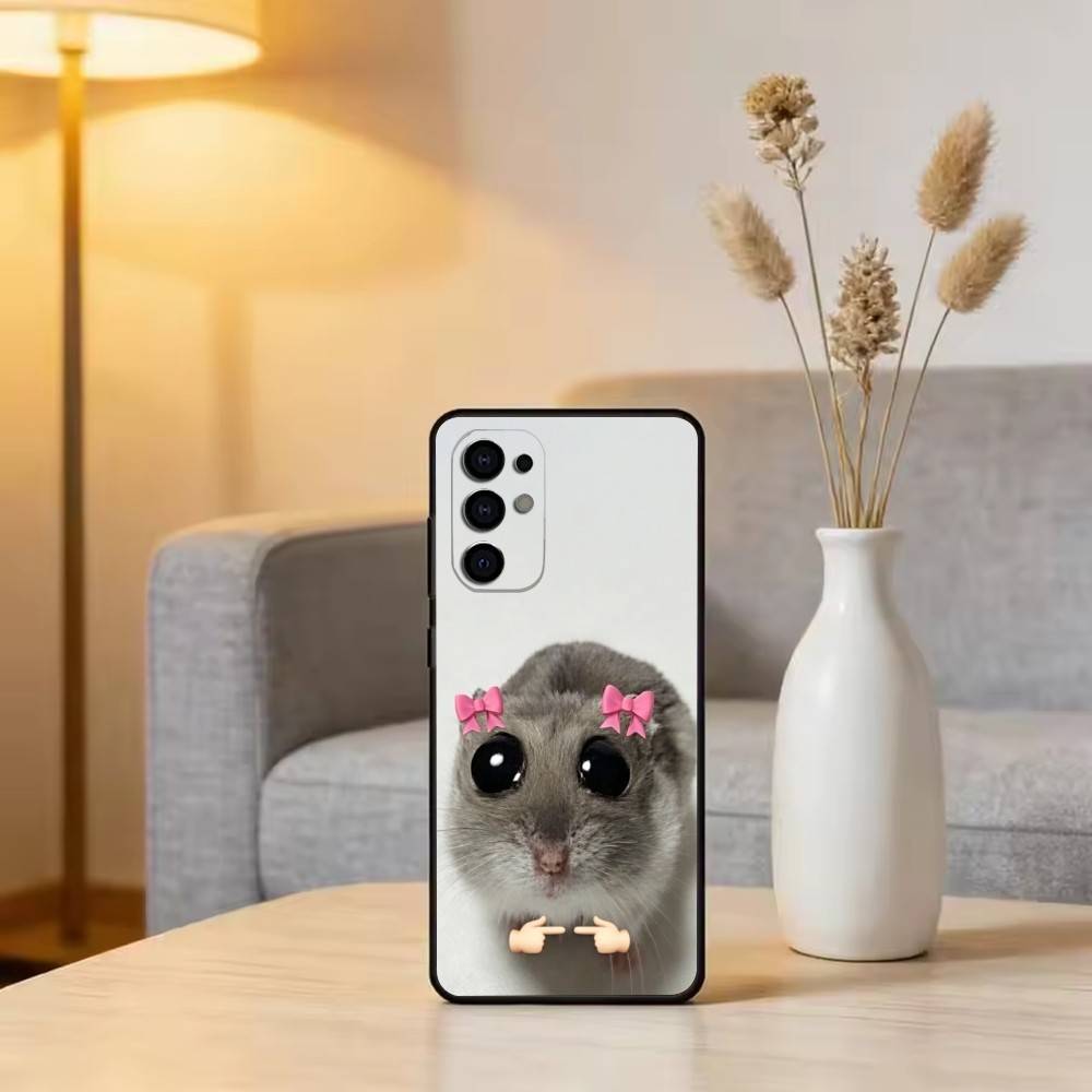 S-Sad H-Hamster Meme Phone Case For Samsung S25,S24,S21,S22,S23,S30,Ultra,S20,Plus,Fe,Soft Silicone Black Cover