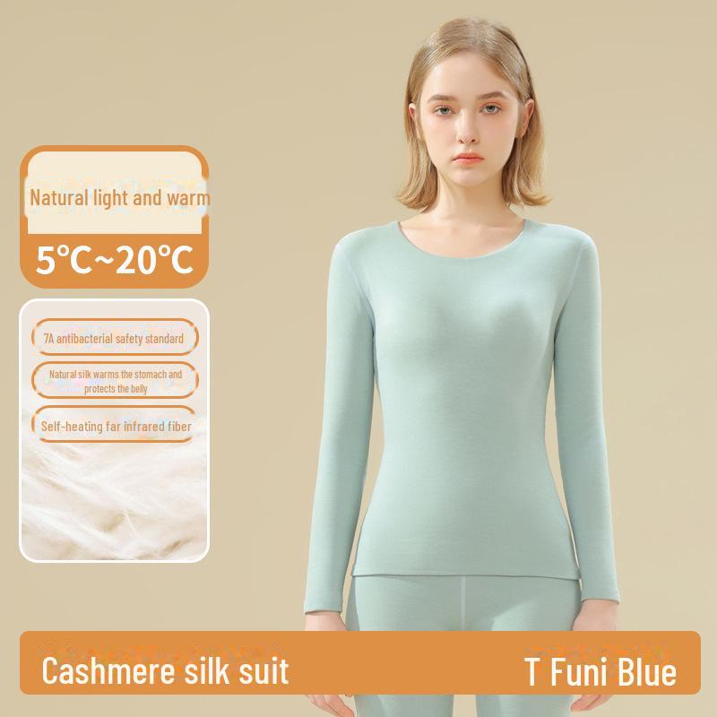 Men's Seamless Thermal Underwear Set with Anti-Static Velvet and Cashmere for Autumn/Winter