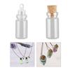 Pack of 50 Clear Glass Bottles with Cork Stoppers Stylish Glass Bottle Pendant Accessory Elegant Jewelry Crafting Supply