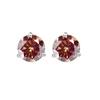 S925 Sterling Silver Round Anniversary Stud Earrings 0.5CT/1CT Trendy Style Moissanite Earrings For Women Couple Gift