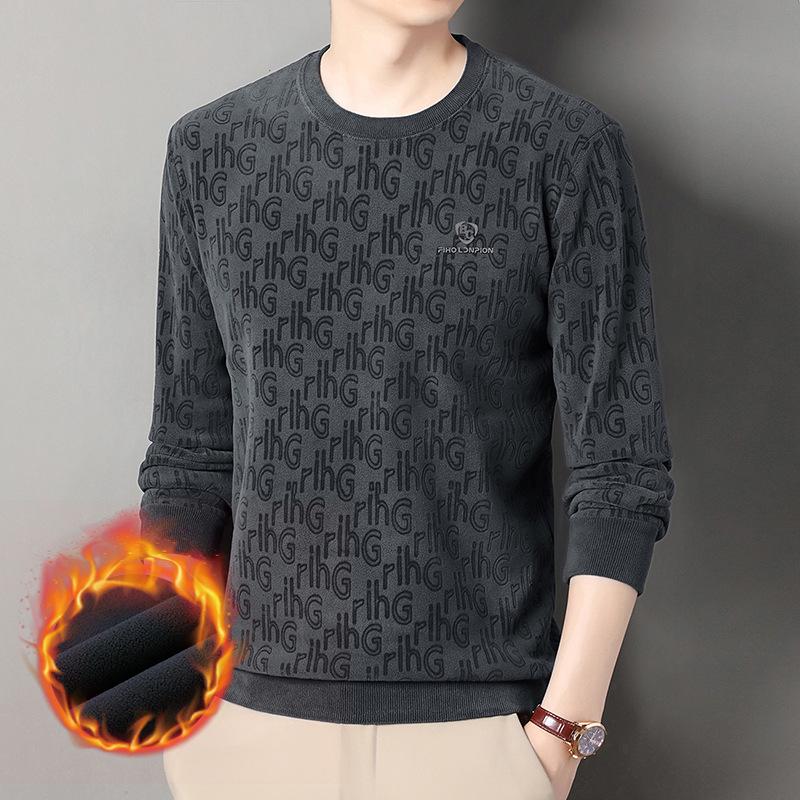 Men's Luxury Plush Fleece Sweater - Thick, Warm, All-Season Casual Wear