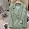 Осенний новый двубортный маленький костюм женский пиджак высокого класса тонкий костюм модный
