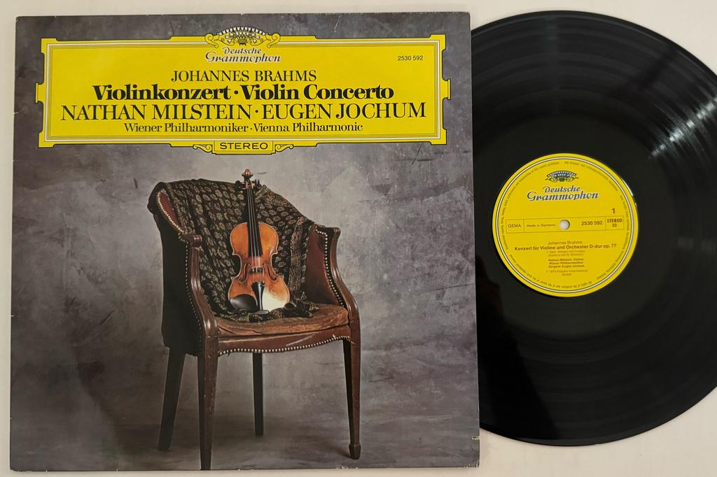 LP Record NATHAN MILSTEIN EUGEN JOCHUM WIEN  Brahms Konzert Fur Violine Und Orch 2530592 DEUTSCHE GRAMMO 1975 Germany Classical Used