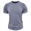 Summer Classic Men's Round Neck Tough Guy Solid Color T-shirt