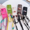 Crossbody Wrist Strap Cartoon Phone Case for IPhone 16 15 14 Plus 13 12 11 Pro Max XS X XR Shockproof Protective Soft Cover