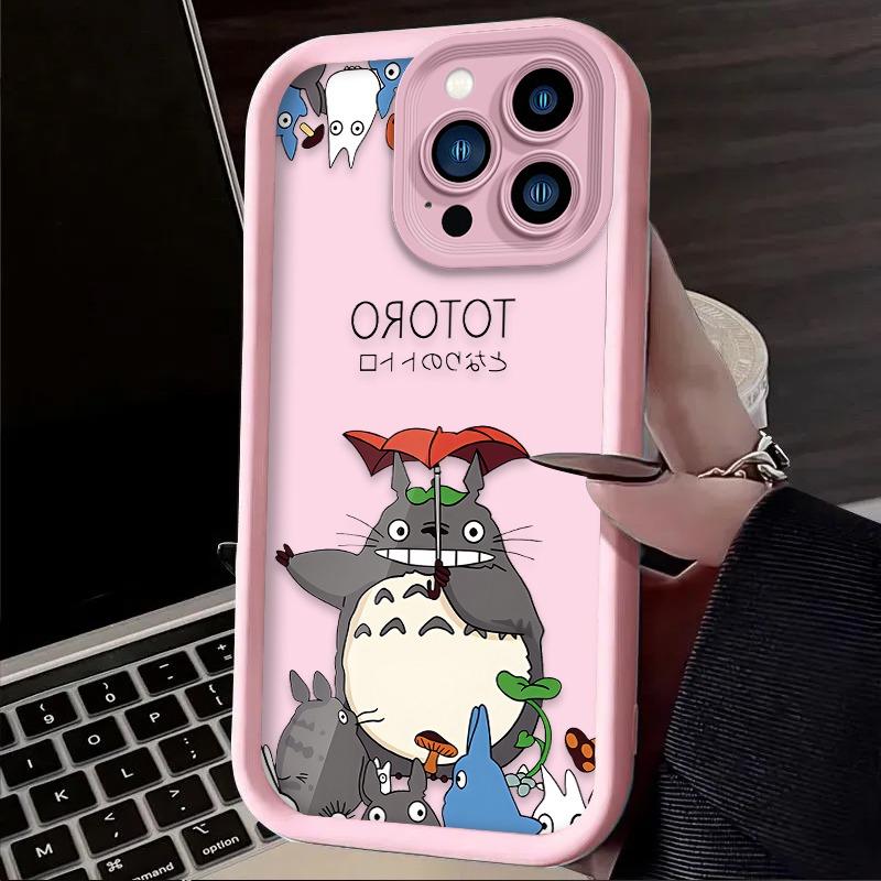 Мультяшный Милый Т-Тоторо Чехол для Телефона Для iPhone 17 Air 16 16E 15 14 13 12 11 Pro Max X XS X S Max XR SE 2020 SE4 7 8 Силиконовый Чехол