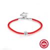 Classic Simple S925 Sterling Silver Couple Hand Rope Single Diamond Bracelet Suitable For Daily Wear Qixi Festival Gift