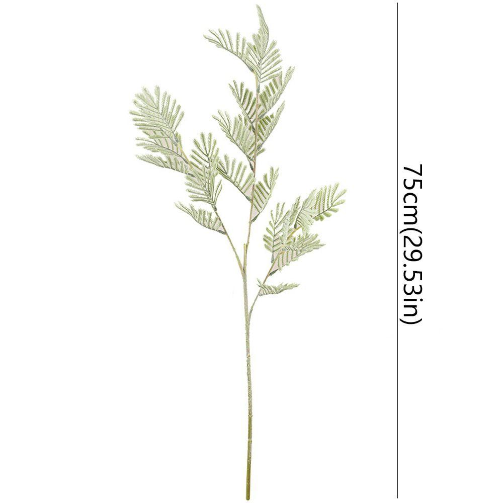 75cm Artificial Mimosa Branch Elegant Fake Flower Simulation Mimosa Plant  Birthday Party