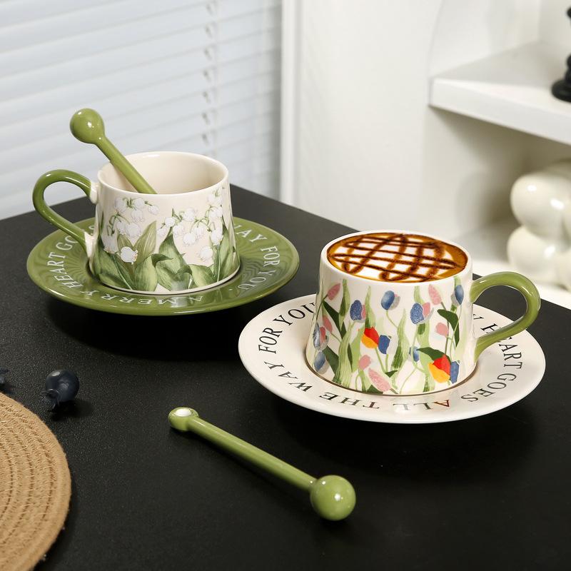 Скандинавский Тюльпан Бытовая Керамическая Чашка Кофейная Чашка Офисная Чашка для Чая Кружка День Учителя Подарок для Девочек