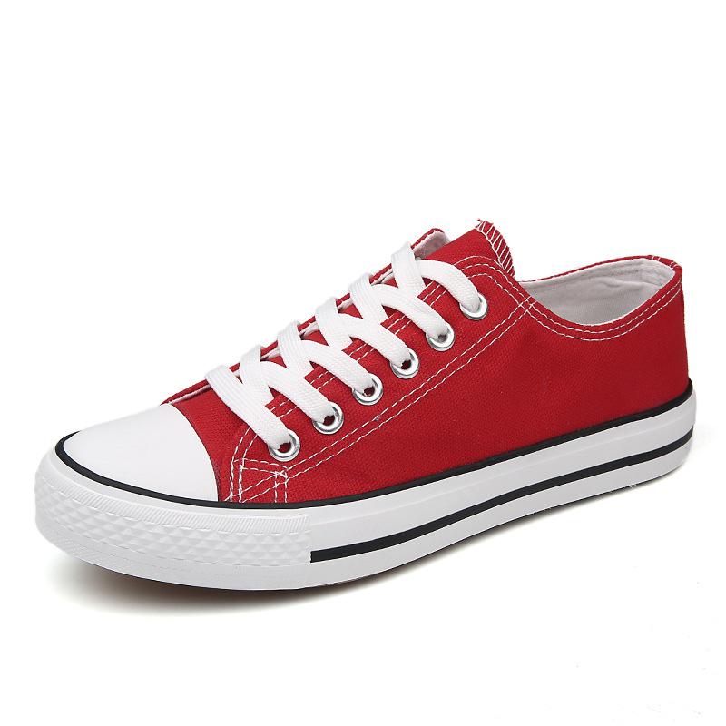 Новая парусиновая обувь для пар, студентов, спортивная однотонная парусиновая обувь