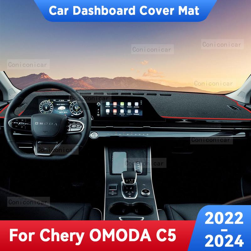 For OMODA C5 2024 Car Dashboard Cover Mat Dash Board Avoid light Sun Shade Carpets Anti-UV Protector Accessories