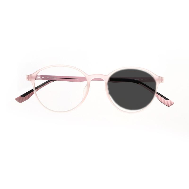 KOCOLIOR New Rubber Titanium Anti Blue Light Reading Glasses Customized Optical Round Frame Presbyopia Glasses for Men and Women