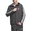 adidas Куртка с капюшоном и полосатым принтом в виде букв, мужская куртка, черная IK7325