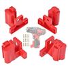 2/4/6Pcs Tool Holder Mount Compatible For M12 12V Drill Tool Hangers Abs Plastic Tool Battery Holder For Power Tool