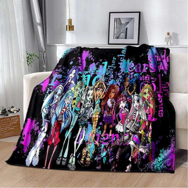 3D одеяло с героями мультфильмов Monster High, мягкое одеяло для дома, спальни, кровати, дивана, пикника, путешествия, офиса, отдыха, одеяло, детское одеяло