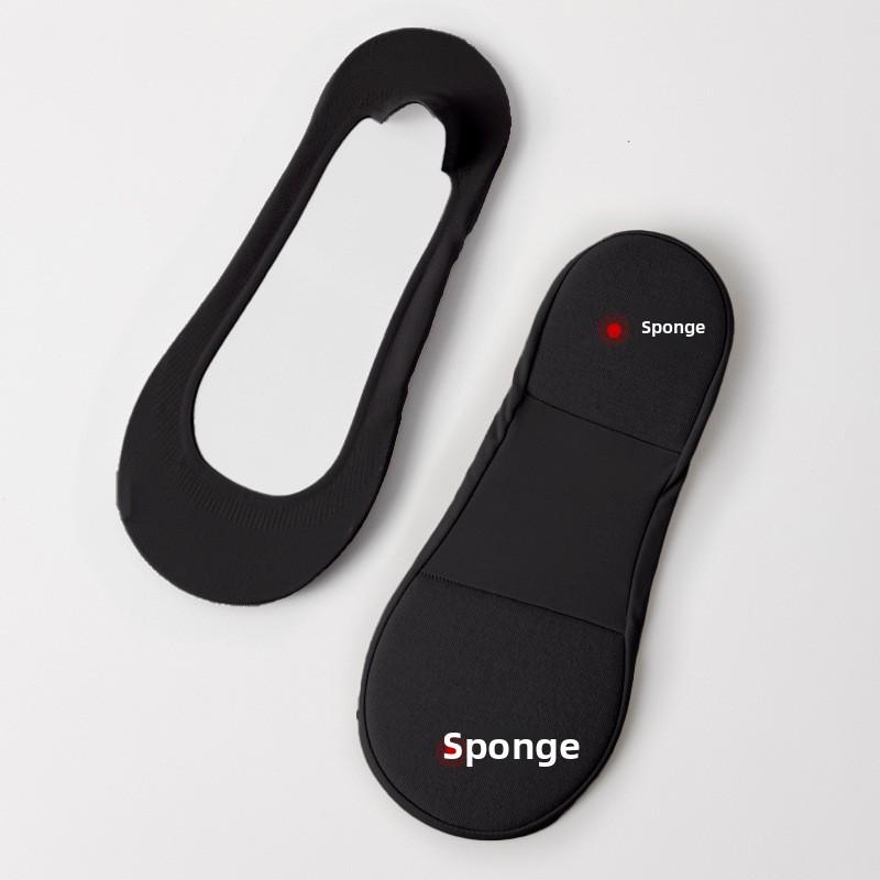 Women's Cotton No Show Socks, Invisible Non Slip Ankle Socks with Cushioned Sole, Breathable Thin Socks for Summer