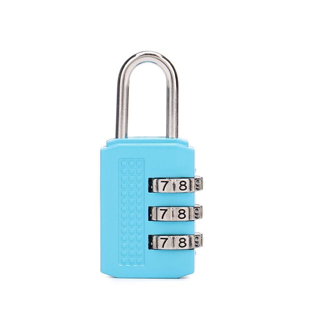 Mini Number Lock 3 Digit Zinc Zinc Alloy Padlock Portable Password Lock  Trolley Case
