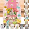 Easter Bunny Table Runner Linen Table Cover Holiday Party Dining Table Decor
