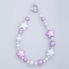 PICOCICI Fashion Star Bulb Design Mobile Phone Chain Lanyard Beaded Wrist Strap