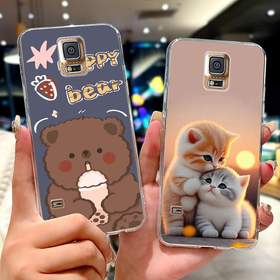 Новый дизайн чехла для телефона Samsung Galaxy S5 5.1" Прозрачный ТПУ Тонкая задняя крышка для Samsung S5 G900F G900I Мягкие силиконовые чехлы