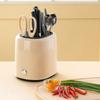 Multifunctional Kitchen Knife Holder with Removable Chopstick Container and Storage Rack for Organizing Knives and Kitchen Utensils