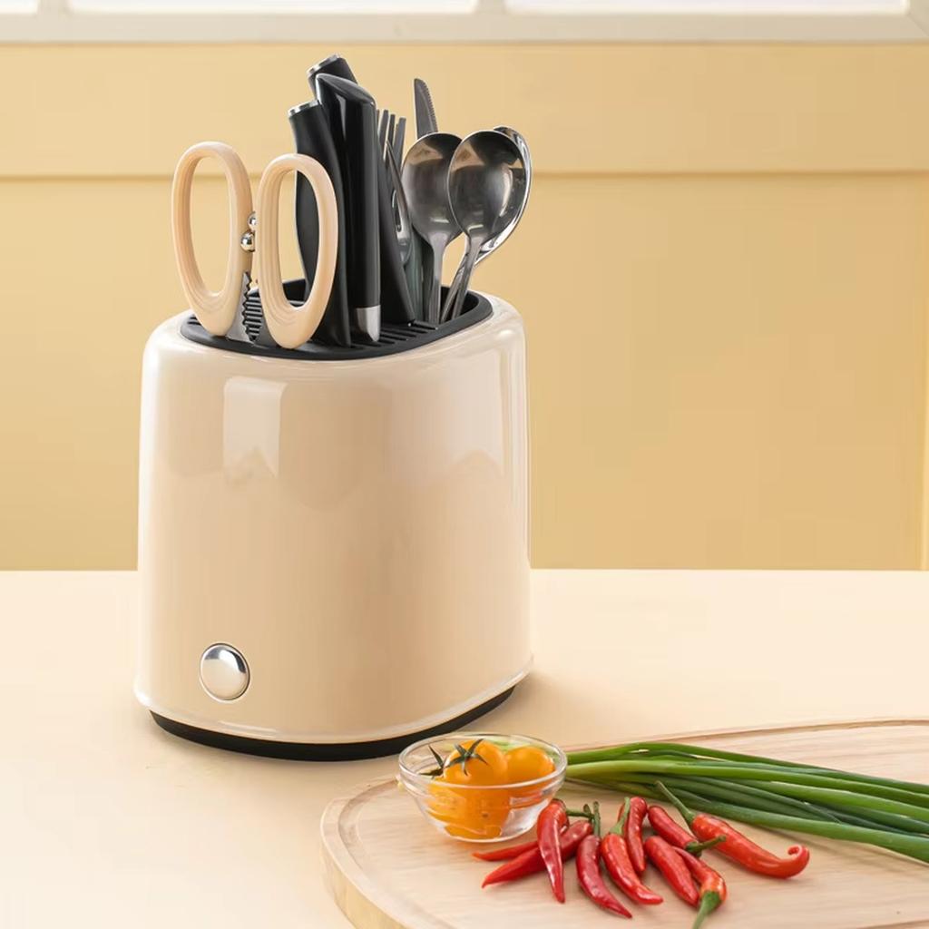 Multifunctional Kitchen Knife Holder with Removable Chopstick Container and Storage Rack for Organizing Knives and Kitchen Utensils