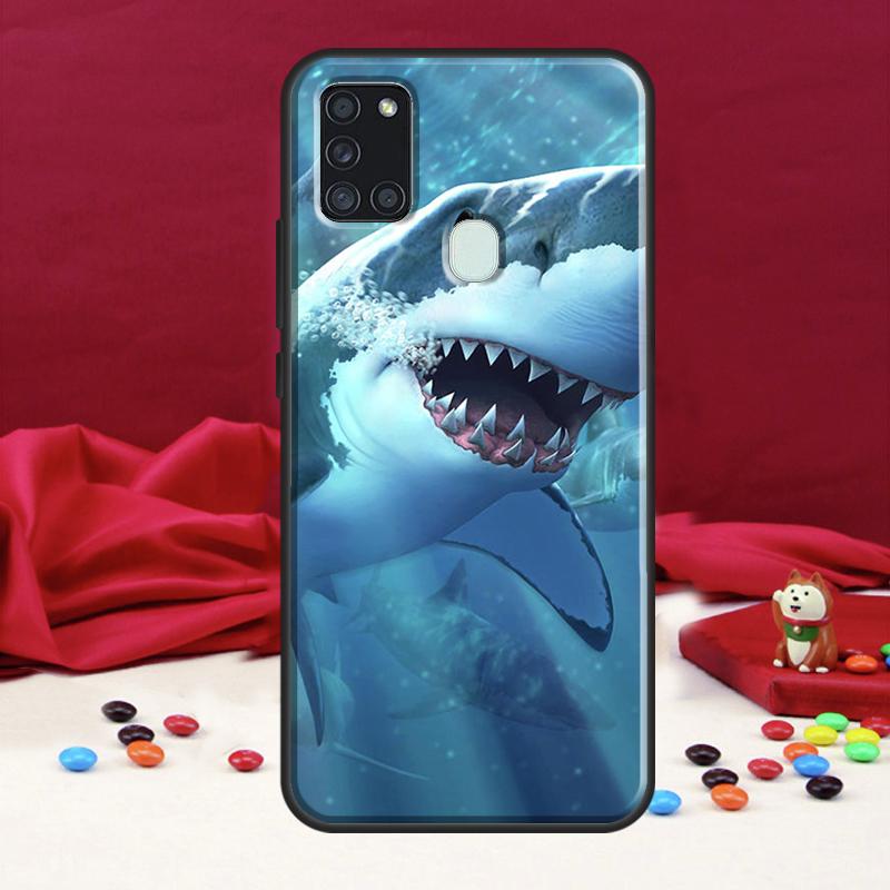 Чехол с изображением свирепой акулы для Samsung Galaxy A34 A54 A14 A12 A52 A22 A32 A42 A72 A13 A33 A53 A50 A51 A71, чехол