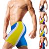 Men's Swimwear Long Beach Surfing Spliced Swim Boxer Trunks Board Shorts