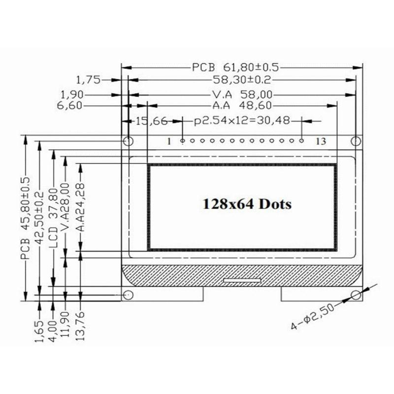 Новый 2026 COG Инкапсулированный 12864 LCD Дисплей Низкое Энергопотребление и Широкие Углы Обзора Интеграция с Микроконтроллером