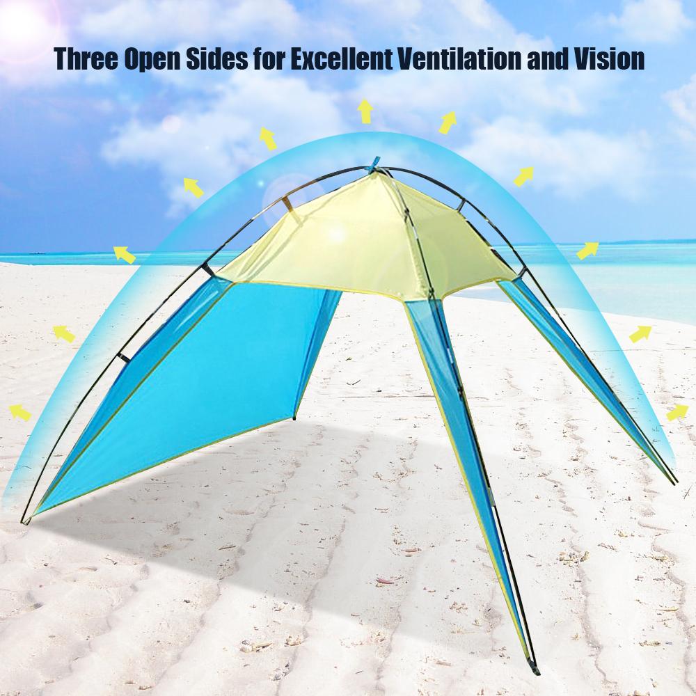 Beach Tent Outdoor Travel UV Protection Sun Shade Shelter for Camping Hiking Fishing