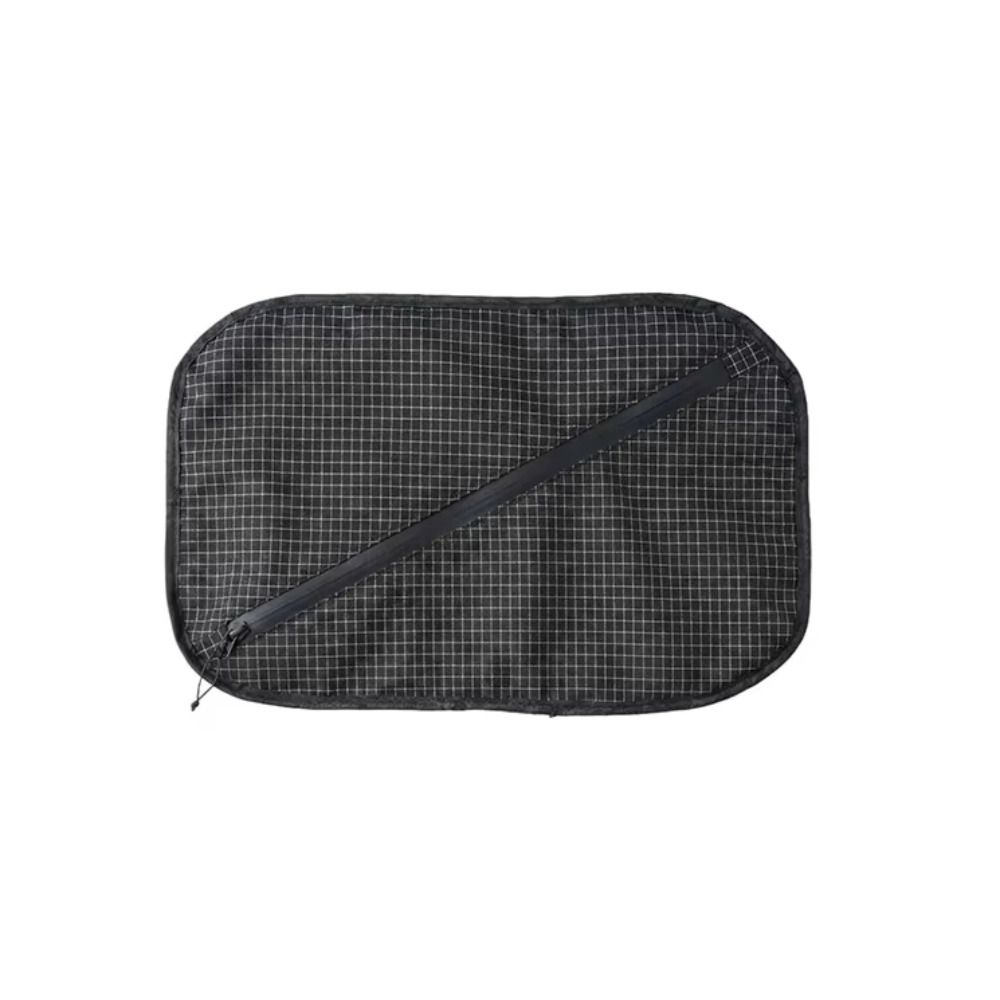 Grid Pattern Pillow Storage Bag 2-in-1 Camping Headrest Durable Travel Pouch  Camping Sleep