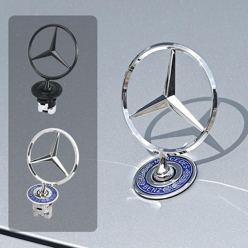 Car Bonnet Label Badge 3D Star Zinc Alloy Car Front Hood Emblem Mercedes Benz Amg W203 W204 W205 W206 W212 W213 W222 W223 E300