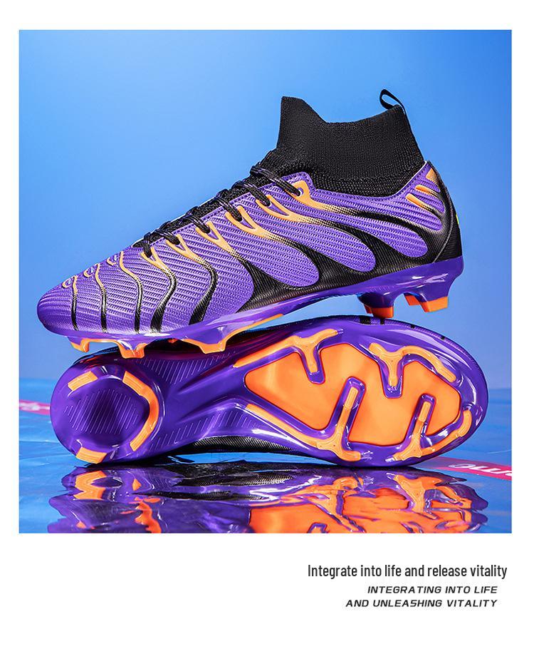 High-quality Anti-slip Breathable High-top Soccer Shoes for Adult Training & Competition