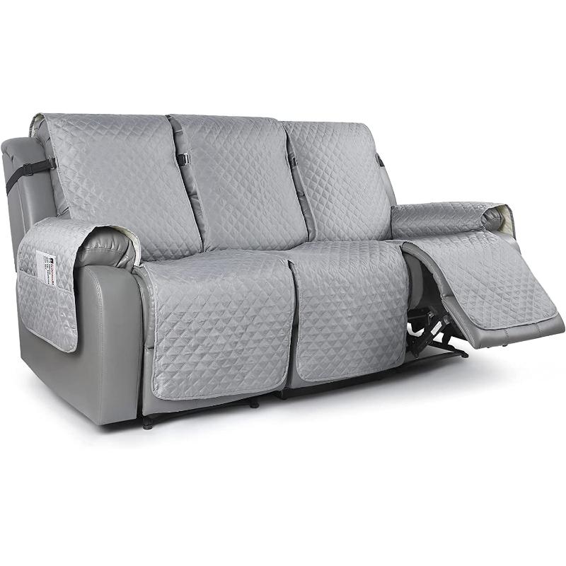 3 Seat Non-Slip Recliner Chair Cover Sofa Slipcover Reversible Pet Cover Protector Couch Cover