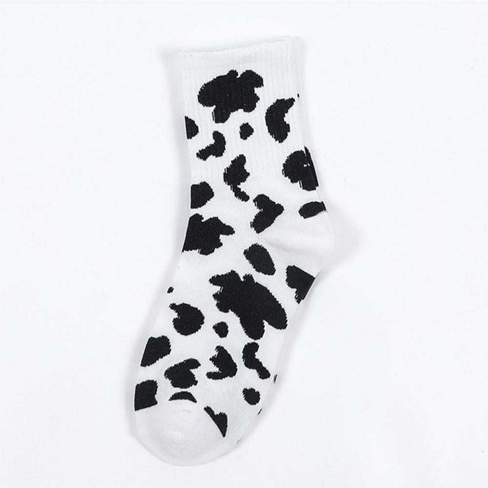 Winter Fashion Black White Cartoon Funny Autumn Cow Socks Women Socks Cotton Hosiery Cow Print