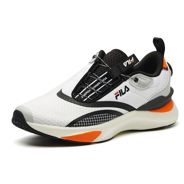Fila Спортивная обувь Модная Текстиль, Синтетическая кожа Низкие Марафонские Беговые Кроссовки Мужские Белый Черный Оранжевый A12M132208FWB