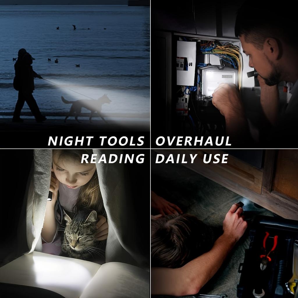 Мини-фонарик с зумом, луч белого света, перезаряжаемый, портативный, для ребенка, для леди, для рюкзака, карманный, для дома, для улицы, магнитный, рабочий, аварийный