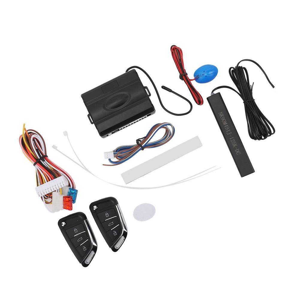 Keyless Entry Car Alarm System Push Button Remote Start System Kit for Fuel Vehicle DC12V
