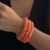 Vintage Acrylic Bamboo Beads Bracelet For Women Multi Color Stretchy Resin Girls Charm Couple Bangles Gift Men Jewelry