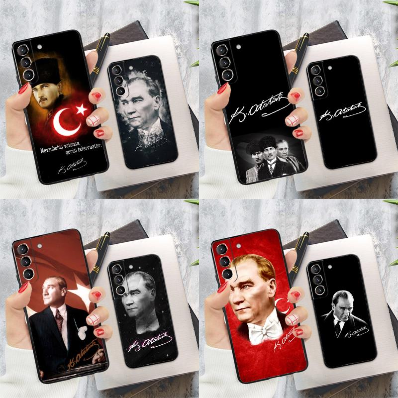 Чехол для телефона с подписью Мустафы Кемаля Ататюрка Для Samsung Galaxy S24 S22 S23 Ultra S20 S21 S24 FE S9 S10 Note 10 Plus 20 Ultra