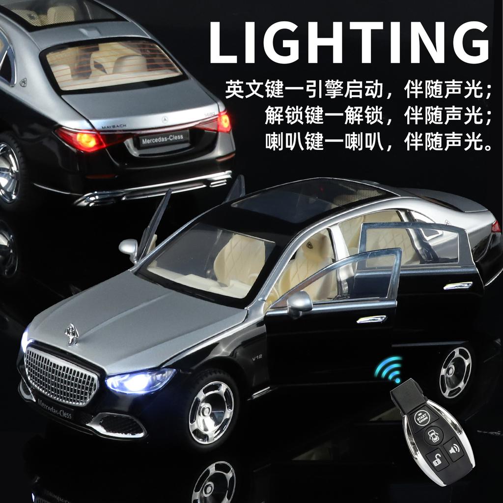 1:24 Mercedes Benz Maybach S680 Key Control Alloy Metal Diecast Model Car Home Trendy Ornaments And Computer Desktop Decoration