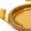 LOCK&LOCK Круглая янтарная стеклянная емкость для хранения продуктов