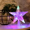 15/19/23cm Christmas Tree Top Star Light LED Glowing Star Lamp Xmas Tree Decoration Home Party Supplies Navidad New Year Gift