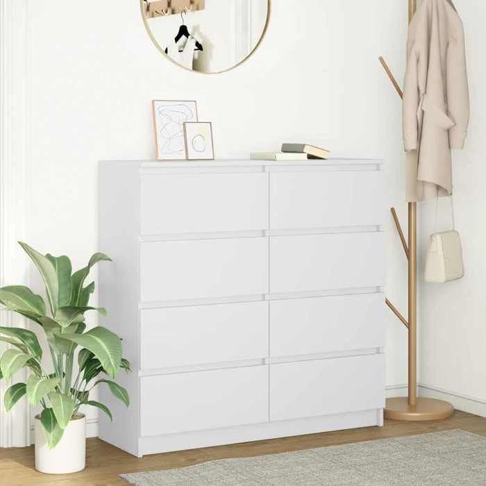 VidaXL White Buffet 100x35x99 Cm Engineered Wood, Storage Cabinet, Entryway Furniture, Accent Furniture, Furniture of 3328489