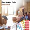 50 Sheets Removable Waterproof Home Moving Box Packing Labels Color-Coded Fragile Heavy