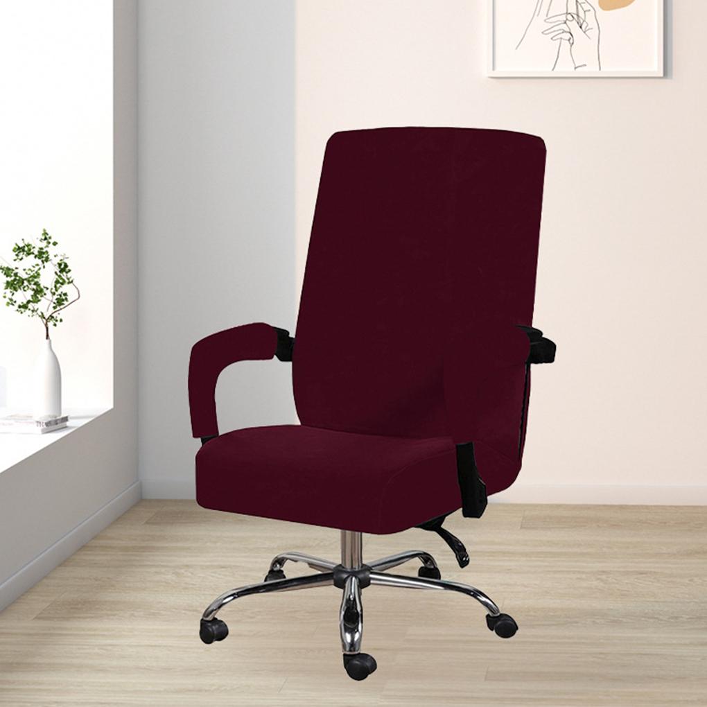 Чехол для стула с полной защитой, бархат премиум-класса, универсальный размер, эластичный вращающийся чехол для стула, легкий уход