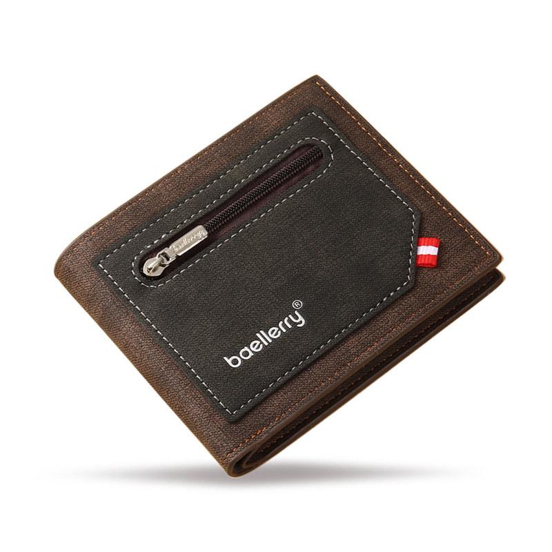 Baellerry Мужские модные короткие кошельки, винтажный дизайн, держатель для карт для мужчин, классический мужской кошелек, кошелек