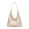 Retro Soft Leather Large-capacity Tote Bag Women's 2025 New Casual Simple Commuter Single Shoulder Underarm Bucket Bag